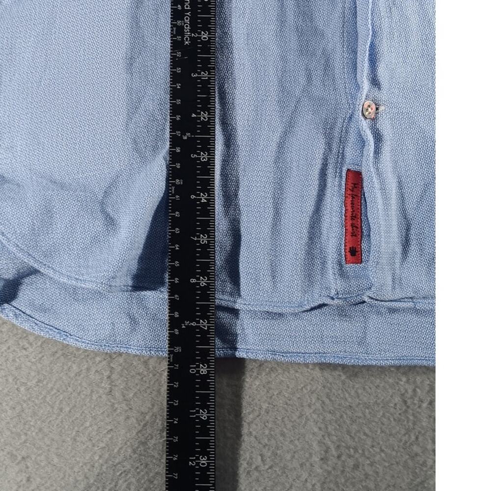 Visconti Black Men’s Shirt M Light Blue Textured Button Up Long Sleeve Casual - Picture 3 of 8